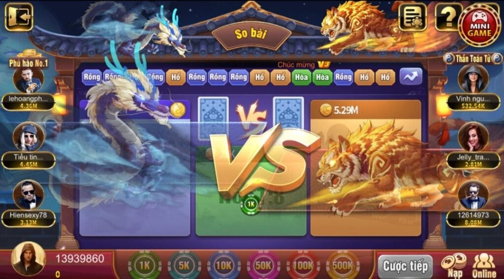 Cách chơi game long hổ Go88