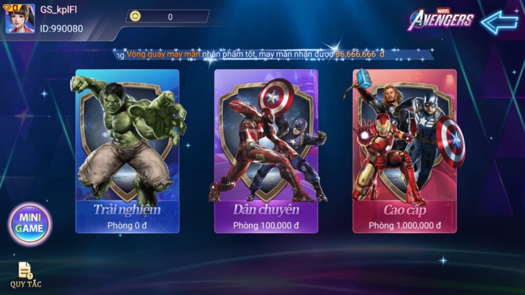 Phòng game nổ hũ go88