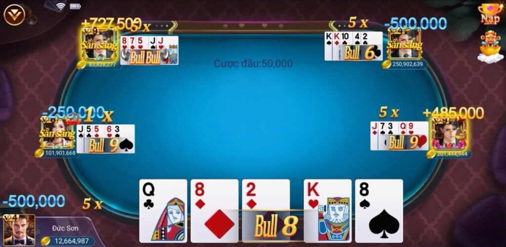 Sảnh game bài Poker Bull Go88