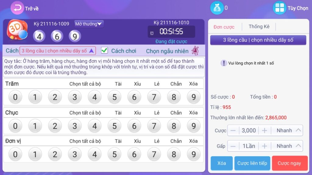 Cách chơi xổ số 3d go88
